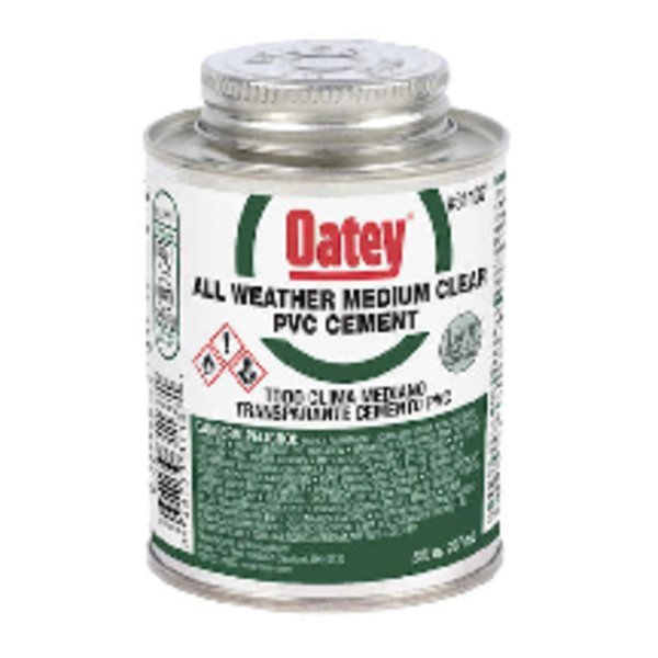 Oatey Clear All Weather Cement For PVC 8 oz 311372